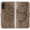 VSETKONAMOBIL 68592 ART BUTTERFLY Peňaženkový obal pre Samsung Galaxy A25 5G šedý
