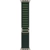 Apple Watch 49 mm tmavo zelený Alpský ťah Medium vyhotovenie z prírodného titánu MXMV3ZM/A
