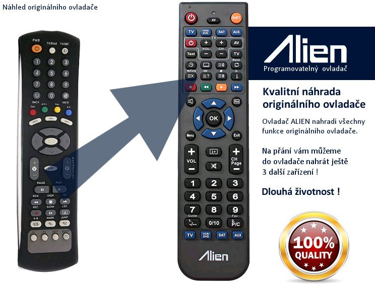 Diaľkový ovládač Alien Mascom MC2600