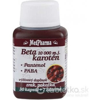 MedPharma Beta karoten 25 000 m.j. Pant.+PABA 37 tabliet