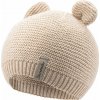 STERNTALER Čiapka pletená GOTS bavlnená s uškami béžová uni veľ. 43 cm - 5-6 m