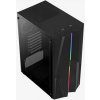 Aerocool Mecha, skrinka ATX, RGB LED, 1x fan, čierna Mecha-G-BK-v1