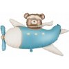 Balón fóliový MEDVEĎ V LIETADLE Baby Shower Narodeniny Roček Párty 94x61cm