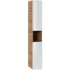 CMD Skrinka do kúpeľne ARUBA WHITE 805 dub craft zlatý/biely lesk MDF/laminát 25 cm x 170 cm x 39 cm