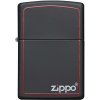 Zippo Black Matte with Zippo & Border 26117
