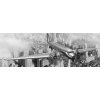 DIMEX | Fototapeta do kuchyne Lietadlo KI-180-039 | 180 x 60 cm | čiernobiela + Samolepiace fototapety do kuchyne DIMEX Lietadlo KI-180-039 v rozmere 180 x 60 cm