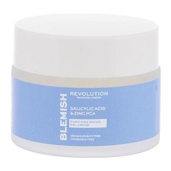 Makeup Revolution Skincare Salicylic Acid & Zinc PCA Purifying Water Gel krém na tvár 50 ml