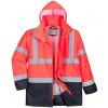 Portwest S768 Hi-Vis Executive Reflexná bunda 5 v 1 červená/tmavomodrá 2XL