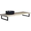 Doska pod umývadlo bez výrezu s prírodnou hranou Sanox Universal dub 1400 x 460 x 40 mm