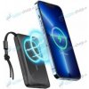 PowerBank VEGER (W1151) 10000 mAh s indukčným nabíjaním a MagSafe PD 20W QC3.0 MagOn čierna