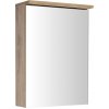 KAWA STRIP skrinka so zrkadlom a LED osvetlením 50x70x22cm dub emporio