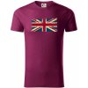 Britská vlajka stará - Tričko z organickej bavlny - 3XL ( Fuchsiová )