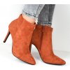 Dámske pomarančové členkové čižmy MILLIO