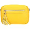 Dámska kožená kabelka 1220 žltá Made in Italy