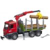 Bruder 3669 MB Arocs přepravník na dřevo s hydraulickou rukou