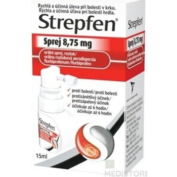 Strepfen Sprej 8,75 mg orálna roztoková aerodisperzia aer.ors.1 x 15 ml