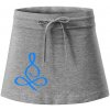 Yoga - lotus modrý (Moňas) - Športová sukne - two in one - S ( Tmavosivý melír )