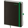 Diár BLACK GREEN denný A5 14,3x20,5cm 2026