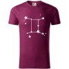 Súhvezdie - Gemini - Blíženci - Tričko z organickej bavlny - L ( Fuchsiová )