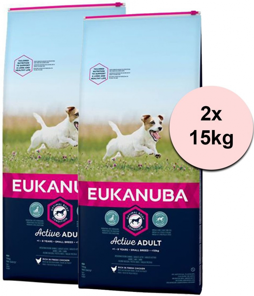 Eukanuba Active Adult Small Breed 2 x 15 kg