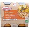 BABYBIO sladká kukuřice-mrkev-kuře.maso + 2 x 200g