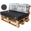 Golden Garden Paletové sedenie GG38 podsedák a vankúš 120cm x 80cm x 15cm sivá vzor café