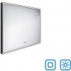 Nimco Čierne LED zrkadlo 1000x700 s dvoma dotykovými senzormi ZPC 13004VX-90