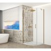 Gelco TRINITY GOLD MATT štvrťkruhová sprchová zástena 90x90cm,Číre sklo,Krídl. dv,otv.Ľavé SPH GT6590CL-G