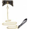 Taboom Vogue Studded Collar and Leash Black-Gold