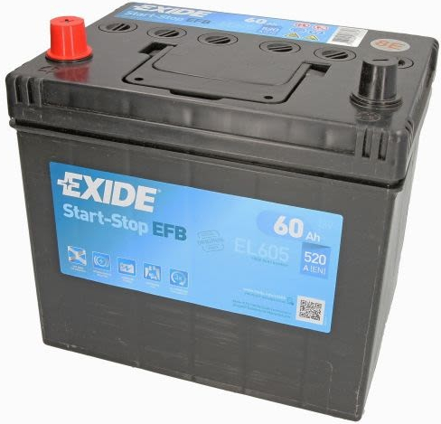 Exide Start-Stop EFB EL605 – spoľahlivá autobatéria s 60Ah pre moderné vozidlá, ktorá zaručí dlhú životnosť.