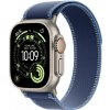 Apple Watch Ultra 3 (2025) 49mm Prírodný titán s modrým/jasne modrým trailovým ťahom S/M MEWR4QC/A