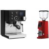 Rancilio Silvia BC PID, black + Eureka Atom W 75, ferrari red