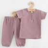 Kojenecká mušelínová súprava tričko a nohavice New Baby lavender 74 (6-9m)