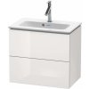 Duravit L-Cube Umývadlová skrinka Compact, 55x62x39 cm, 2 zásuvky, lesklá biela LC625602222