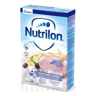 Nutrilon obilno-mliečna kaša viaczrnná s ovocím, bez palmového oleja 225 g
