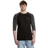 Pánske tričko s dlhým rukávom Meatfly Reagan Raglan čierna 3XL