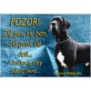 Pozorpes.sk, výstražná tabuľka (Nemecká doga)