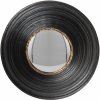 Clayre & Eef Čierne antik okrúhle nástenné vypuklé zrkadlo Beneoit – Ø 19*7 cm - Clayre & Eef