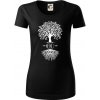 Narodeninový strom 60 - Dámske tričko z organickej bavlny Origin (GOTS) - XS ( Čierna )