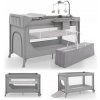 Kinderkraft cestovná postieľka LEODY UP grey with accessories