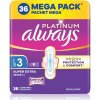 Always Platinum Super Extra Size 3 vložky s krídelkami 36 ks