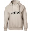 Karate Evolúcia - kop - Oversized mikina dámská Moon - kratšia + širšia - XL ( Ľadovo sivá )