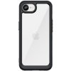 AppleKing lesklý priehľadný kryt s farebným rámom pre iPhone 16e - čierny - možnosť vrátiť tovar ZADARMO do 30tich dní