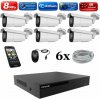 Amiko IP 6 kamerový set, Varifokal, 4K Ultra HD 8Mpix, Tube (1805K6) (Amiko)