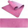 Podložka LIFEFIT® YOGA MAT MANDALA DUO, 183x58x0,6cm, bordó