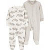 CARTER'S Overal na zips Sleep&Play Gray Whale Stripe neutrál 2ks