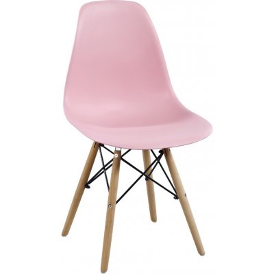 VerDesign Moderná stolička CINKLA II, buk/ružová