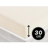 Froté napínacie prestieradlo na vysoký matrac FR-002 Smotanové 100 x 200 - výška 30 cm