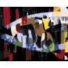 ZUTY Maľovanie podľa čísel ABSTRAKTNÁ RYBA NA ČIERNOM POZADÍ Rámovanie vypnuté plátno na rám Rozmer 80 x 100 cm
