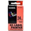 páska CASIO XR-24RD1 Black On Red Tape EZ Label Printer (24mm)